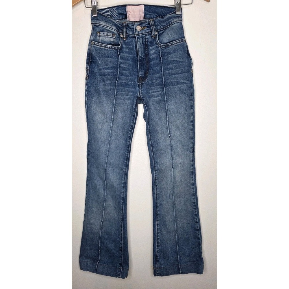 Revice Jeans Women 24x28 Flare Blue Star‎ Gazer Stretch Retro Denim Y2K Festival